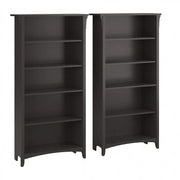 Librero alto de 5 estantes Salinas (juego de 2) de Bush Furniture