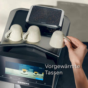 Cafetera superautomática Siemens EQ900 TQ903D03, control por app, pantalla táctil intuitiva, modo barista, AromaBoost, reducción de ruido, molinillo premium, limpieza automática con vapor, 1500 W, acero inoxidable