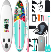 Tabla de paddle surf hinchable Niphean para adultos con todos los accesorios, tabla de stand up paddle hinchable de 320 cm para todos los niveles, SUP con capacidad de 200 kg para 2 personas, paddle hinchable con asiento