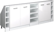 Set de armarios para bajo cubierta Vicco Rion, blanco brillante/blanco, set de 5 piezas