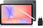 Samsung Galaxy Tab S10 Lite, 10,9", Wi-Fi, 128 Go, Tablette Android, S Pen incluido, Gris, Cargador de red rápido de 25 W incluido, Versión FR
