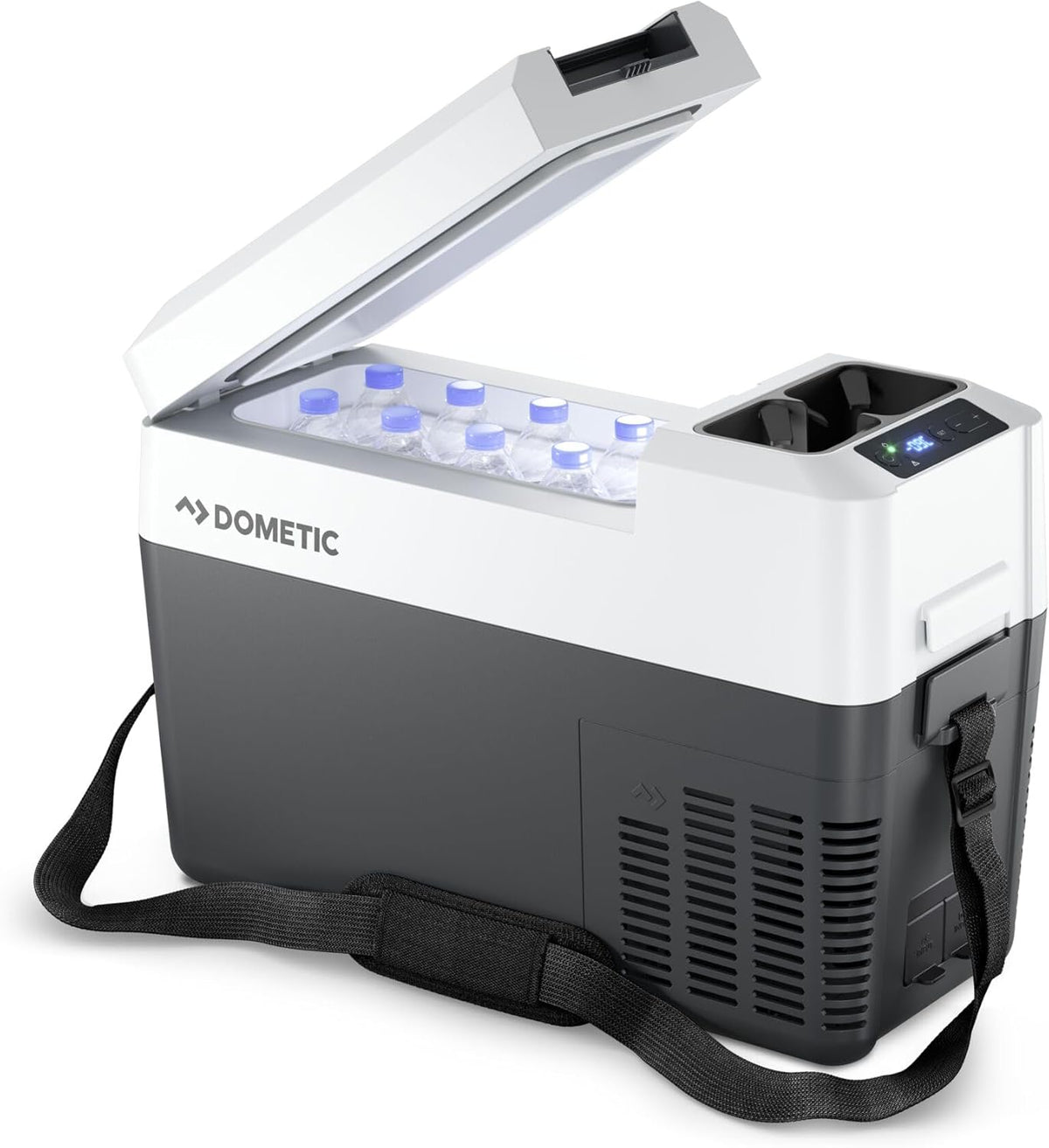 Nevera de compresor DOMETIC CFF 12, eléctrica, ligera, 13 litros, 12/230 V para coche, camión, barco, autocaravana y enchufe, gris