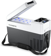 Nevera de compresor DOMETIC CFF 12, eléctrica, ligera, 13 litros, 12/230 V para coche, camión, barco, autocaravana y enchufe, gris