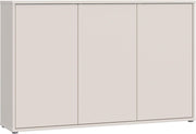 Cómoda Forte Alice Springs 150 155, aparador grande con 3 puertas de armario, pasillo, salón, dormitorio, madera de ingeniería, beige cachemira, 154,2 cm de ancho x 99,1 cm de alto x 34,9 cm de profundidad