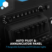 Palanca de gases para simulador de vuelo Bravo con panel anunciador de piloto automático y control para PC