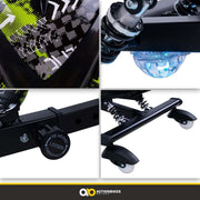 Actionbikes Motors Patinete Eléctrico Infantil para Derrapes | Motor de 𝟐𝟓𝟎 W - Carrito de Derrape 360° - 3 Niveles de Velocidad - Iluminación LED - Asiento Ajustable - Bluetooth - Kart de Derrape - Coche de Derrape (Space Purple)