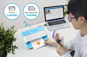 Escáner fotográfico Plustek – ePhoto Z300 ganador del German Design Award 2018, escanea fotos de 4x6 en 2 s, alineación automática y sensor CCD. Compatible con Mac y PC.