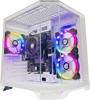NitroPC - Pack Bronze Plus | PC Gaming Completo (AMD Ryzen 5 5655G 6/12 4,6 GHz, RX Vega 7, RAM 16 GB, M.2 1 TB, Windows 11 Pro, RGB | WiFi, monitor 24", teclado, ratón, auriculares) PC de sobremesa (Blanco)