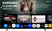 Smart TV Samsung 55 pulgadas Crystal UHD 55U8075F 4K, Bluetooth, WiFi, Airplay, procesador Crystal 4K, HDR, Q-Symphony, seguridad Knox, Gaming Hub, Bixby, aplicaciones de operador integradas