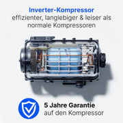 Refrigerador Bomann® sin compartimento congelador | Clase energética C | 85 cm | 5 años de garantía en el compresor | Frigorífico pequeño | 0-8 °C | silencioso 35 dB | 3 estantes | Refrigerador estándar 126 L | VS 7258 blanco