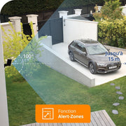 Cámara de vigilancia exterior inteligente Netatmo con sirena de 105 dB, WiFi, iluminación integrada de 12 W, detección de movimiento, visión nocturna, vídeo HD, almacenamiento local, sin suscripción, NOC-S-AMZ