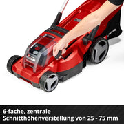 Cortacésped inalámbrico Einhell RASARRO 36/42 Kit Power X-Change (36V, 42 cm de ancho de corte, hasta 725 m², motor sin escobillas, caja colectora de 50L, función de mulching, incl. 2x 5,2Ah + 1x cargador doble)