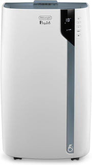 Climatiseur portable De'Longhi Pinguino PAC EX105 avec technologie EcoRealFeel 10 000 BTU/h, pour pièces jusqu'à 100 m³, fonction déshumidification et ventilation, minuterie 24 heures, classe