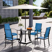 Juego de 6 sillas de comedor para exteriores EROMMY, sillas de comedor apilables para exteriores