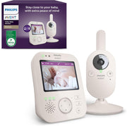 Monitor de bebé con vídeo Philips AVENT Premium, certificado por DEKRA, privado y seguro con cámara y audio, pantalla de 3,5", zoom x4, visión nocturna, nanas, temperatura ambiente, 12 h en modo Eco, SCD891/26