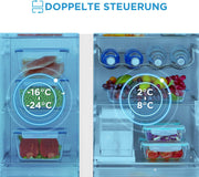 Midea KS-DDX 6.32 WT Frigorífico americano / 178,8 cm de altura / 254 kWh/año / No Frost / Compresor Dual Inverter / con dispensador de agua/hielo 3 en 1 y depósito de agua, Dark Inox