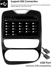 Autorradio Ossuret para Renault Clio 4 (2012-2019), pantalla táctil Android 13 de 10.1 pulgadas, 2+64 GB, navegación GPS con Carplay, Android Auto, WiFi, SWC, Bluetooth y USB