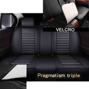 QWEDFSD Fundas de Asiento de Coche para MG MGS5 EV 2025, Protección Impermeable contra el Polvo, Juego Completo de Fundas de Asiento de Cuero, Blanco-Negro/C