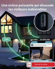 Timbre Arlo 2K, Timbre de vigilancia WiFi inalámbrico para exteriores,  6 meses de autonomía, sensor de movimiento, visión nocturna, audio bidireccional, prueba de Arlo Secure incluida, blanco