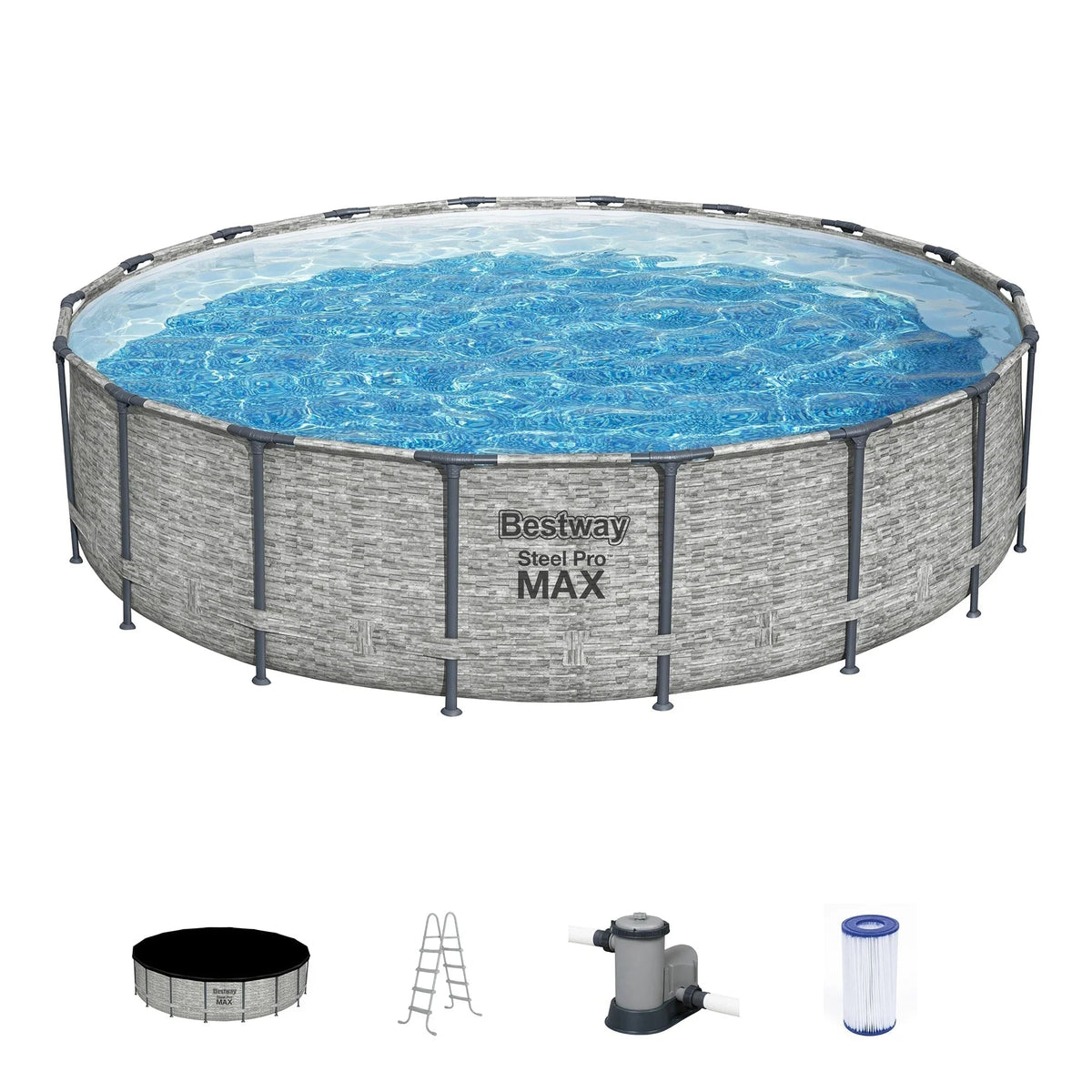 Piscina elevada redonda Bestway Steel Pro MAX con bomba y cobertor
