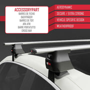 accessorypart Compatible con Peugeot 308 III (P5) 2021-2025 ACE-4 Barras de techo portaequipajes para coche gris aluminio 2 barras
