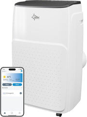 SUNTEC Aire acondicionado portátil Impuls 2.6 Eco R290 – Aire acondicionado móvil y silencioso con tubo de escape – Enfriador y deshumidificador para habitaciones de hasta 34 m² – Refrigeración móvil para hogar y oficina – 9.000 BTU | 2600 vatios