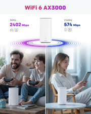 Router 5G CPE WiFi 6 AX3000 de STRONG con tarjeta SIM - Hasta 3,2 Gbps - WAN/LAN 2,5GE y LAN 1GE - RJ11 VoIP/VoNR - Compatible con Mesh - Chipset Qualcomm (5GROUTERAX3000)
