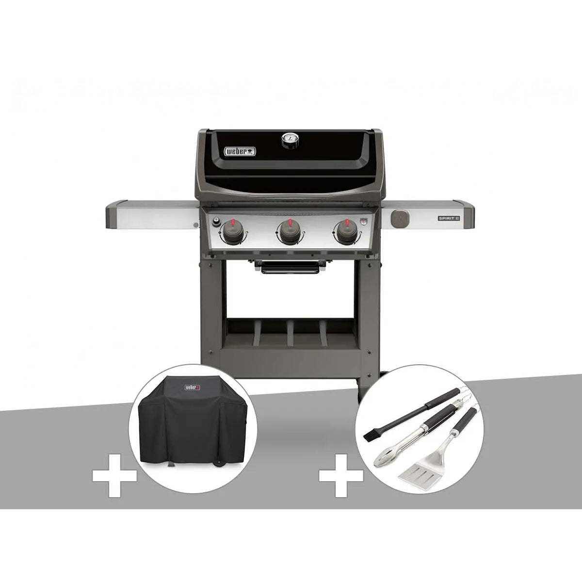 Barbacoa de gas Weber Spirit II E-310 + plancha + funda + kit de 3 utensilios Better