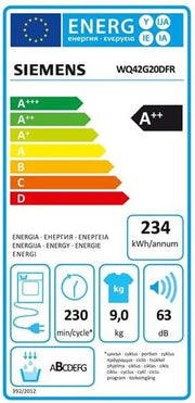 Secadora con bomba de calor SIEMENS WQ42G20DFR, iQ500, programa para exteriores