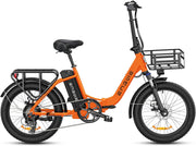 Bicicleta eléctrica plegable ENGWE de 20 pulgadas con batería de 36V 15.6Ah hasta 115KM | con cesta, 20x3.0 pulgadas, motor trasero de 250W, cambio de 7 velocidades, bicicleta eléctrica urbana para mujer y hombre