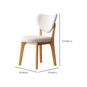 Silla de comedor sin brazos estilo wingback de piel sintética moderna