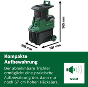 Trituradora de turbina AXT 25 TC 2500W biotrituradora para madera y residuos de jardín, caja colectora de 53L, capacidad de corte de 45mm