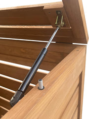 AXI Lex Cubrecontenedor de madera marrón | Cerramiento para 3 cubos de basura - 240-720 L | Caja de almacenaje para cubos de basura