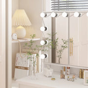 Tocador de maquillaje LED de lujo con 9 cajones, elegante estación de maquillaje