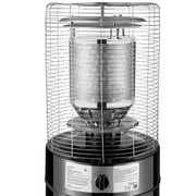 Calefactor de gas Zelsius 'Zermatt' | 11 kW | Ø 46 cm x 137 cm | Negro | Calefactor de terraza para exterior, calefacción de terraza, seta calefactora de exterior, seta calefactora a gas para terraza, balcón y jardín