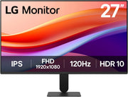 Monitor LG Ultrafine™ 27U411A-B de 27" - Panel IPS, resolución FHD (1920 x 1080), 5ms 120Hz, HDR 10, DCI-P3 99% (CIE1931), modo lectura, inclinable