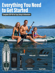 TIGERXBANG Tabla de surf de remo inflable (SUP) con accesorios, 335 × 86 × 15 cm, tabla SUP para adultos, colección Shadow
