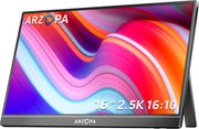 Monitor portátil ARZOPA 2,5K de 16 pulgadas, 2560 x 1600, HDR, 10 bits, QHD, interfaz C, HDMI para laptop, IPS 16:10, cuidado ocular, segunda pantalla externa para Mac, PC, PS4/5, Xbox, Switch (Z1RC)