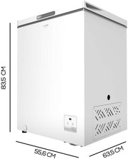 Cecotec Congelador Horizontal Bolero CoolMarket Chest 142 Blanco E, Capacidad 142 L, Modo Inverter Plus, Función Dual, Congelación Rápida, Cesta Interior, Control Electrónico, Clase E