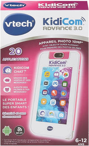 VTech - KidiCom Advance 3.0 Rosa, Dispositivo portátil para niños sin contrato y seguro – 6/12 años – Contenido en francés