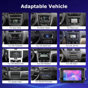 [4G+64G] Autorradio Android para VW Volkswagen Jetta Passat Seat Golf Tiguan Skoda Polo con CarPlay y Android Auto inalámbricos, pantalla táctil de 7 pulgadas con GPS, WiFi, Bluetooth 5.0, radio FM/RDS, 32EQ
