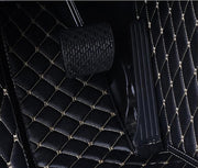Alfombrillas de coche delanteras y traseras a medida en 3D con logotipo – Matscarlux™ - Protección completa y estilo personalizado (Negro y Azul)