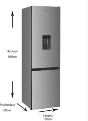 GEDTECH Frigorífico combinado - congelador inferior - GCB262SL Plata - capacidad 262L - Clase E
