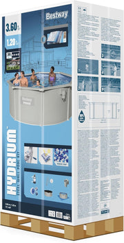 Piscina elevada redonda de acero Bestway Hydrium 360 x 122 cm