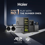 Vinoteca Haier SERIE 5 HWS79GDG I Bodega climatizada para 79 botellas I Nueva tecnología para un almacenamiento óptimo I Vinoteca de 2 zonas, puerta de cristal UV y 5 estantes de madera I Vinoteca de baja vibración