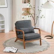 Sillón decorativo tapizado de estilo moderno de mediados de siglo