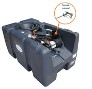 Depósito de transporte de gasóleo/GNR de 200 litros con bomba de 12 V y 40 l/min, depósito de repostaje de combustible para almacenamiento de gasóleo con estación de llenado y pistola manual (Pistola manual)