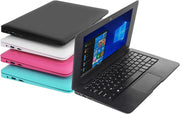 Ordenador portátil Bigmachine Windows 10 Mini 10,1 pulgadas 32 GB teclado AZERTY francés, ultra fino y ligero, netbook Quad Core PC HDMI Webcam Netflix YouTube (negro)
