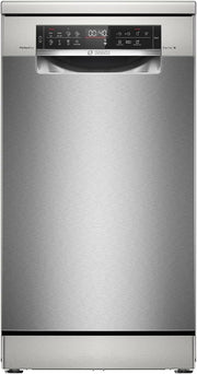 Lavavajillas inteligente Bosch Serie 2 SPV2IKX10E, totalmente integrable, 45 cm de ancho, cesta para cubiertos, secado extra con solo pulsar un botón, InfoLight punto de luz rojo en el suelo, protección AquaStop contra daños por agua, blanco
