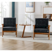 Juego de 2 sillas decorativas de estilo moderno de mediados de siglo con mesa auxiliar